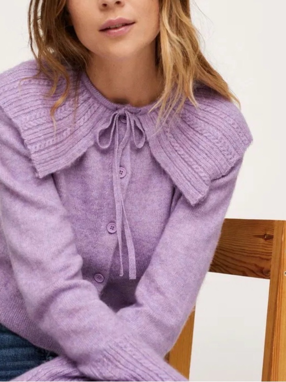 MNG Babydoll Neckline Sweater